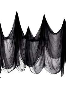 1pc Halloween Gauze Stretch Cobweb Black/ White/Red For Haunted Houses Halloween Party Scene Home Bar Haunted House Decor Horror Prop