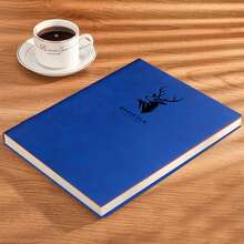 记事本 A4 超大鹿头笔记本 - 100 张/200 页 高品质护眼纸，耐用软封面，符合人体工程学设计，适用于商务、大学、学校、办公室 - A4 - 查看 16