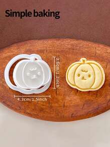 قطاعة بسكويت ميني ذات موضوع هالوين جميل، قوالب بسكويت للأطفال والوالدين، ديكورات حفلة العطلة، أختام بسكويت بنقوش اليقطين والتفاح والخفافيش، وقالب تشكيل البسكويت