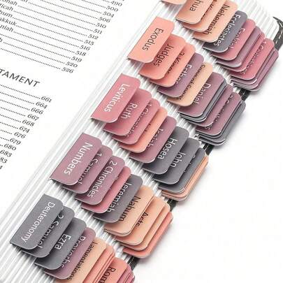 75 片圣经标签、圣经索引标签、基督教/天主教圣经索引标签贴纸、便利贴、适用于学校用品、返校