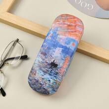 1pc Van Gogh/Monet Oil Painting Style Eyeglasses Case - A - View 5