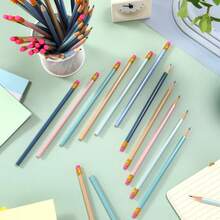 120 Pcs #2 HB Pencils With Eraser No 2 Unsharpened Wooden Hexagonal Pencils For Adults Gifts For School Exam Art Learning Office Sketching (Black) - 莫蘭迪色 - 查看 5