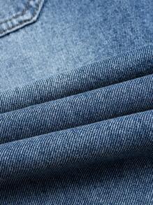 Salopette regolabile per ragazzi, in denim ampio e leggero blu chiaro, versatile per tutte le stagioni