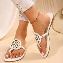 Women's Comfortable Dressy Thong Sandals Flip Flop Sandals Flat Sandals - 白色1 - 查看 8