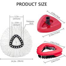 8-Pack Reusable Mop O Cedar Easywring 1-System, Microfiber Spin Mop Refills Compatible With 2-In-1 Triangle2025 - trắng - Xem 2