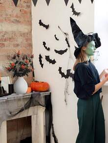 1/2/3pcs Halloween Branch Flashing Artificial Branch With Pumpkins Berries Black Vase Haunted House Gothic Floral Decoration Fake Berry Stem Vase For Home Indoor Party Vase Arrangement Decoration