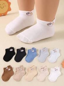 1 par de calcetines de tobillo con estampado de gato para bebé. Estos adorables calcetines son calcetines informales de corte bajo adecuados para niños y niñas pequeños. Calcetines para bebés, recién nacidos, niños pequeños e infantes. - Multicolor - Ver 1
