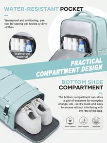 Großer Reiserucksack für Herren und Damen, Business-Laptop-Rucksack, Kabinengepäck 40x20x25, zugelassener Handgepäckrucksack, wasserdichter Rucksack mit multifunktionaler unabhängiger Schuhkammer und Nass-Trocken-Trennung, geeignet für Mittelschüler, Reise- und Pendlertasche