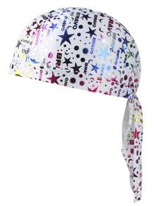 1pc Outdoor Printed Sun Protection Cycling Headband Neck Gaiter Bandana Headwear For Men & Women, Breathable Sports Pirate Hat Hip Hop Cap