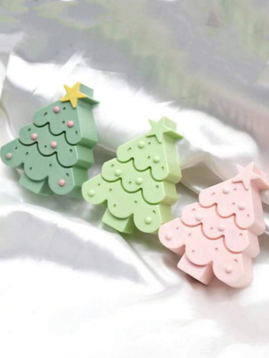 1pc Christmas Series Christmas Tree Scented Candle Silicone Mold