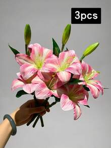 5/3/2/1 bông hoa ly giả dài 37cm/14.57in, bó hoa ly nở rộ, thích hợp trang trí nhà cửa, khách sạn, tiệc tùng, phòng ốc. - Nhiều màu - Xem 15