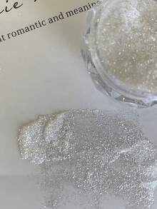 1 pieza Polvo de cristal de sal de mar en forma de copo de nieve blanco, polvo de azúcar ultra fino y brillante para manualidades de arte de uñas DIY, adecuado para uñas Y2K, manicura francesa, suministros para uñas, temporada de bodas, Día de San Valentín - Multicolor - Ver 4