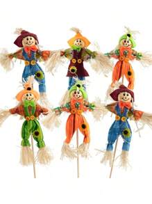 1/3/5pcs Halloween Scarecrow Decorations,Fall Harvest Scarecrow For Autumn, Standing Scarecrow For Garden, Home, Yard, Porch, Thanksgiving Decor - Multicolor - View 1