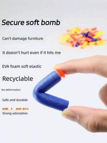 7.2厘米软泡沫飞镖玩具飞镖，兼容N-Strike系列玩具枪，适用于各种玩具枪、足球门、BB枪、大型枪、足球、枪支、玩具 - 彩色 - 查看 7