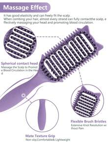 Escova Definidora de Cachos Pro Curl 2026 | Design FlexBristle™ Sem Puxar para Cabelos Cacheados/Crespos/Ondulados, Modelador Anti-Frizz e Desembaraçador de Salão - Ferramenta de Separação de Cachos Resistente ao Calor para Mulheres/Homens