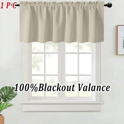 1 Packung beige 100% verdunklende Vorhänge, mit Kräuselband, schwarze Fütterung, blockt UV-Strahlen, reguliert Temperatur, verdunkelt den Raum, schützt die Privatsphäre, leicht & schnell trocknend, maschinenwaschbar, stilvolle Verdunklungsdekoration, geeignet für Küche, Waschraum, Wohnmobil-Sonnenschutz, Oberlicht, 100g/m²