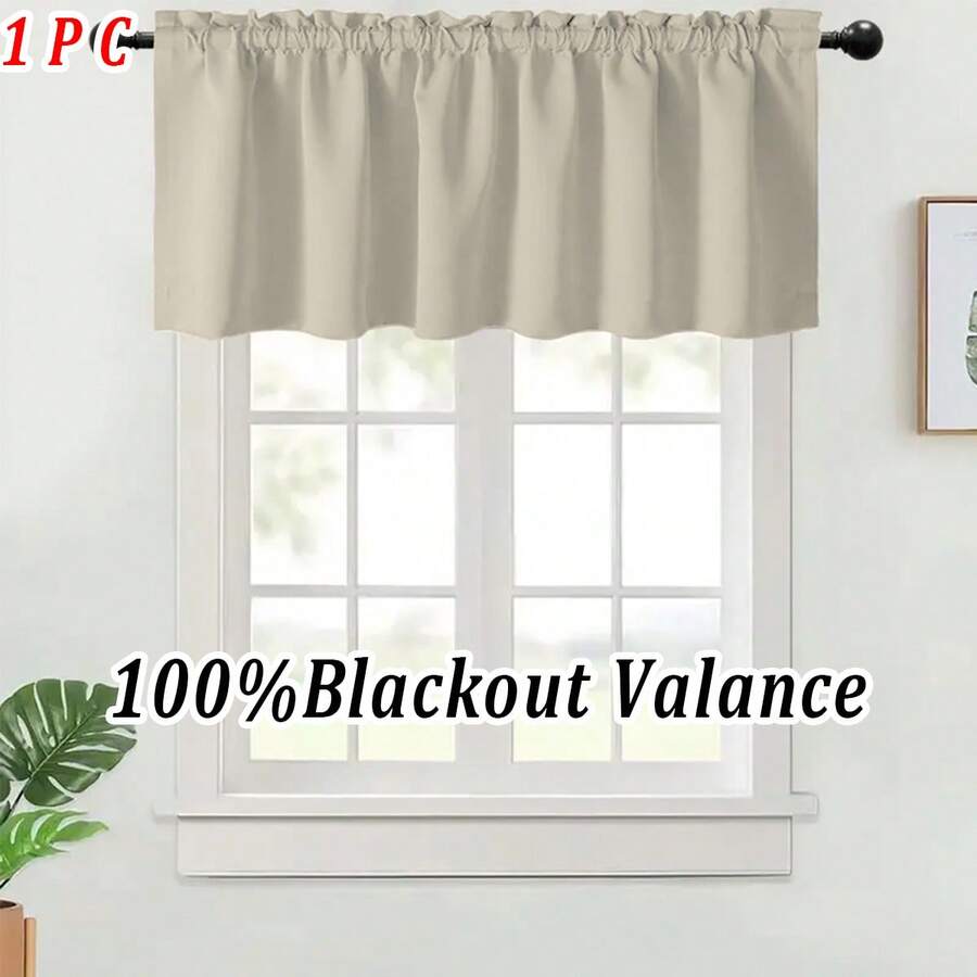 1 Gói rèm cửa cản sáng 100% màu be, phần trên có túi đựng thanh, lớp lót màu đen, chặn tia UV, cân bằng nhiệt độ, làm tối phòng, bảo vệ sự riêng tư, nhẹ và nhanh khô, có thể giặt bằng máy, trang trí cản sáng phong cách, thích hợp cho nhà bếp, phòng giặt, mái che nắng cho xe RV, giếng trời, 100gsm - Màu be - Xem 1