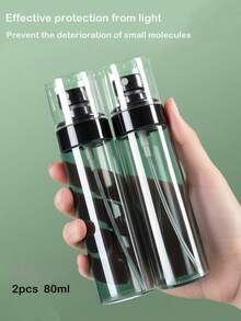 2个80毫升细雾喷雾瓶，空保湿喷雾瓶，香水旅行喷雾瓶。圣诞节和万圣节必备旅行用品 - 墨綠色 - 查看 1