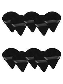 1/3/5/10/15/24pcs Black Triangle Makeup Sponge Set, Crystal Velvet Short Pile, Soft & Sticky, Suitable For Makeup, Home Decor, Vanity, Travel, Bedroom, Ideal Makeup Accessory. The Set Includes Powder Puff, Makeup Sponge, Makeup Sponge, Cosmetic Sponge, Affordable Price, Great For Christmas Gifts Or Stocking Stuffers.