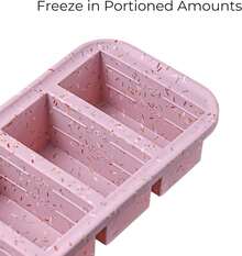 1 Cup Silicone Freezer Tray With Lids, Perfect For Storing Broth, Leftovers, Rice, Sauce And More, Silicone Soup Freezer Molds For Meal Prepping - Sprinkles - 2-Pack,9830921 - 紫紅色 - View 5