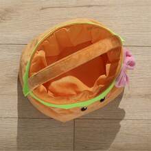 万圣节不给糖就捣蛋蝴蝶结南瓜桶、万圣节南瓜灯糖果篮猫脸蜘蛛桶、不给糖就捣蛋蝴蝶结绿叶礼品篮、篮子收纳、储物盒、万圣节派对装饰用品 - 彩色 - 查看 11