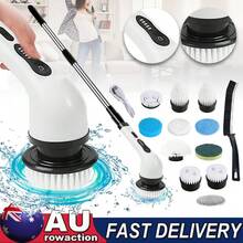 CDRDQ Electric Spin Scrubber, Shower Cleaner Brush Waterproof 2H Fast Charge, Bathroom Cleaning Brush 2 Adjustable Speeds, With 11 Replaceable Brush Heads, For Bathroom Floor Kitchen Window - White - View 3