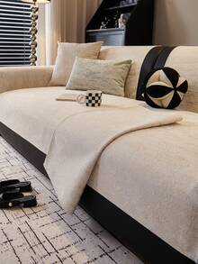 1 件四季沙发垫套，现代简约防滑双层防水薄膜沙发座垫，防尘，可水洗，柔软，防褪色，宠物友好，适合卧室、办公室、客厅组合家具、L 型沙发和 1/2/3/4 座沙发 - 卡其色 - 查看 5