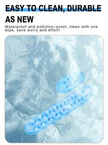 وسادة معصم للوحة المفاتيح الجيلاتينية، دعم المعصم والذراع الجميل، تستخدم لوحة المفاتيح والماوس للتطبيع وتخفيف الألم، مناسبة للمكتب/الكمبيوتر/كمبيوتر محمول/ألعاب (بدلة بيضاء شفافة)