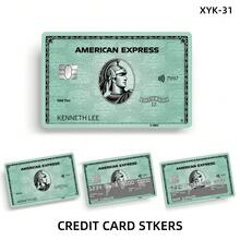 4pcs Ultra-Thin Creative Debit Card Stickers, Suitable For Bank Cards, Bus Cards, ID Cards, Protect And Beautify Your Cards - Multicolor - View 10