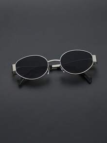 1/4件装金属几何全框经典时尚眼镜，适合返校、音乐节、海滩派对、钓鱼、驾驶、高尔夫等场合。 - 彩色 - 查看 14