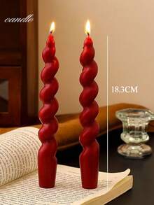 Candele aromaterapiche rosse multiple per decorazione centrale, cilindro ad ingranaggi, candele decorative per albero di Natale, candele sottili natalizie, adatte come decorazione per regali di Natale, regali per donne, regali per amici stretti, decorazioni natalizie per la casa, regali di Natale