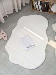 Creative Fluffy Faux Fur Carpet, Suede Bottom, Plush, Shaggy Decorative Rug, Warm And Cozy Creative Quirky Design, Multi-Color Options - White - View 3