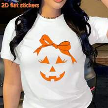 1 buc/2 buc/3 buc etichete durabile, lavabile, ușor de călcat cu design de cap de dovleac de Halloween, potrivite pentru DIY pe hanorace, tricouri, blugi, haine, rucsacuri, genți, perne, pălării, fabricate din material plastic