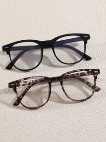 1 Pc ,2pcs.Classic Square Frame Clear Lens Glasses Minimalist Fashion Decorative Glasses Computer Spectacles For Women Men