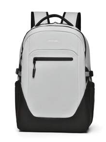 男士笔记本电脑背包，大容量大学生背包，商务旅行包，简约拼色笔记本电脑包