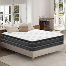 YIDATONG Materasso 140x200 cm, Spessore 28 cm, Memory Foam + Lattice Blu, Molle Insacchettate, Durezza Media H3, 7 Zone, Sostegno Perfetto, Traspirante, Anallergico