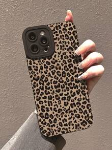 Leopard Print Shockproof Black Pattern TPU Phone Case Full Body Protection Compatible With Apple 14 13 12 11 XS XR X 7 8 Mini Plus Pro Max SE, Gift For Men And Women Waterproof Anti-Fall Scratch Resistant - Multicolor - View 1