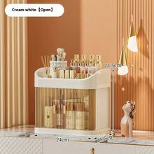 1 Set High-End Makeup Storage Box, Sliding Drawer Vanity Organizer, Multi-Layer Large Capacity Dust-Proof Makeup Case, Suitable For Bathroom, Vanity, Lipstick, Skincare, Makeup Brushes, Facial Cleanser, Face Mask Storage