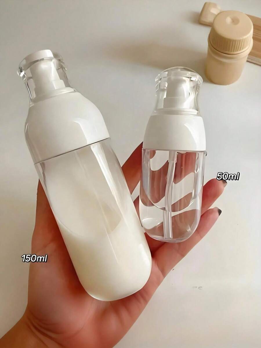 Leak-Proof Travel Lotion Spray Bottle - Empty & Refillable Cosmetic Sample Container - Portable, Multipurpose - Perfect Travel Accessories In 50ml, 150ml Sizes Travel Essentials, Spray Water Bottle Hair Mister Portable Spray Portable Spray Bottle For Cleaning Solutions Cosmetic Perfume And Skin Carevacation Holiday Travel Bottles - Multicolor - View 1