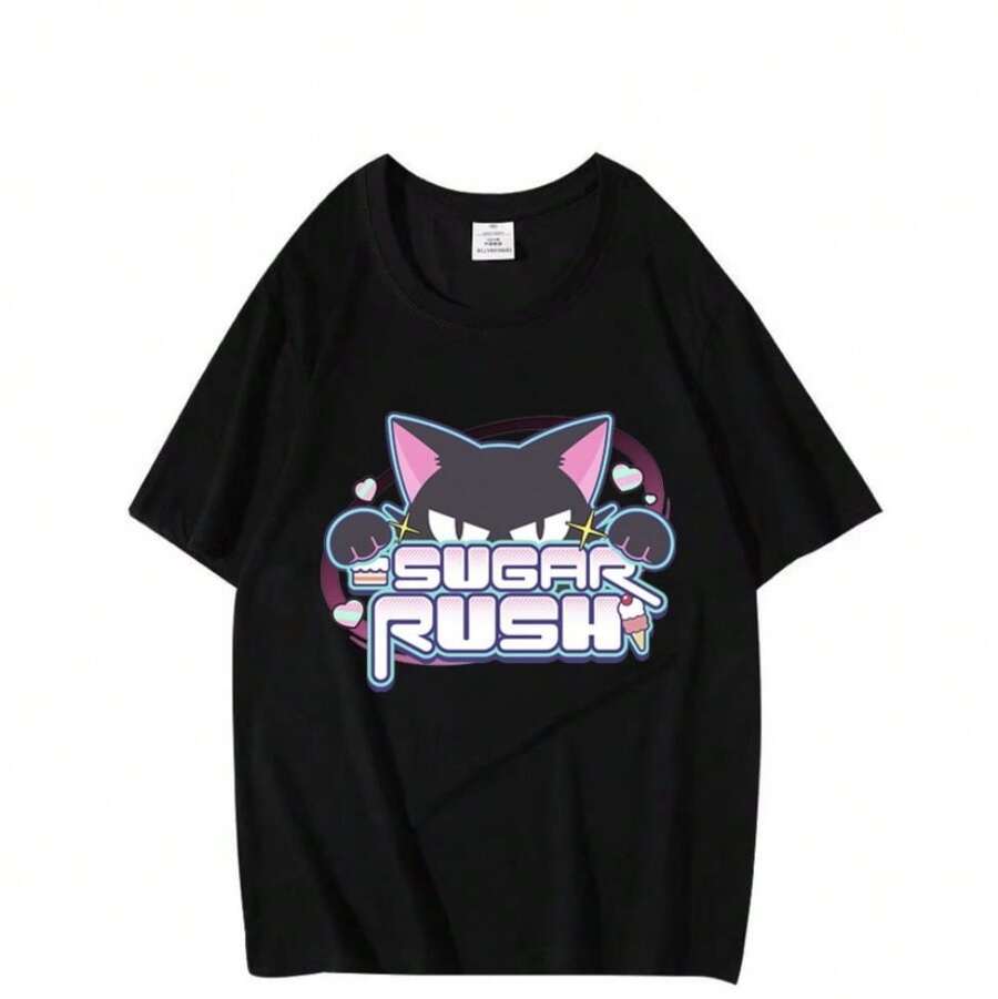COOL SUMMER Japanese Style T-Shirt Women's Summer Clothing Y2k Girls Street Wear Kawaii Clothes Casual Short Sleeved Tops Fashion Blouse - màu đen - Xem 1