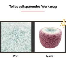 Kreativset, Häkelnadeln Set, Kugelwickler, Wollwickler mit Häkelzubehör Häkelwollezubehör, Garnkuchenwickler-Spinner mit Garnnadel-Set zum Häkeln, Strickstichmarker, Plastiknadeln