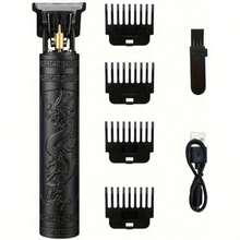 A Must-Have For Men! Experience The Professional Rechargeable Hair Clipper, USB Charging Wireless Trimmer, Making Hair Cutting Simple And Fashionable, And An Excellent Choice For Gift Giving! - màu đen - Xem 1