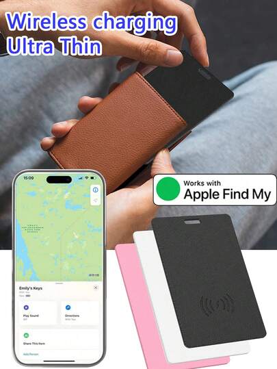 Wireless Charging Ultra-Thin Anti-Lost Tracker, With FCC ID CE RED Certification Mini Anti-Lost Tracker Upgraded Super APP Reminder Mini Suitable For IOS Phones, For Pets/Luggage/Car/Backpack/Schoolbag To Prevent Loss