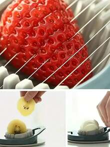 1 件装多用途切蛋器、二合一切片机、切蛋器、切丁器、切蛋器用于切鸡蛋、水果、蔬菜，适用于厨房工具、户外、派对用品、返校。