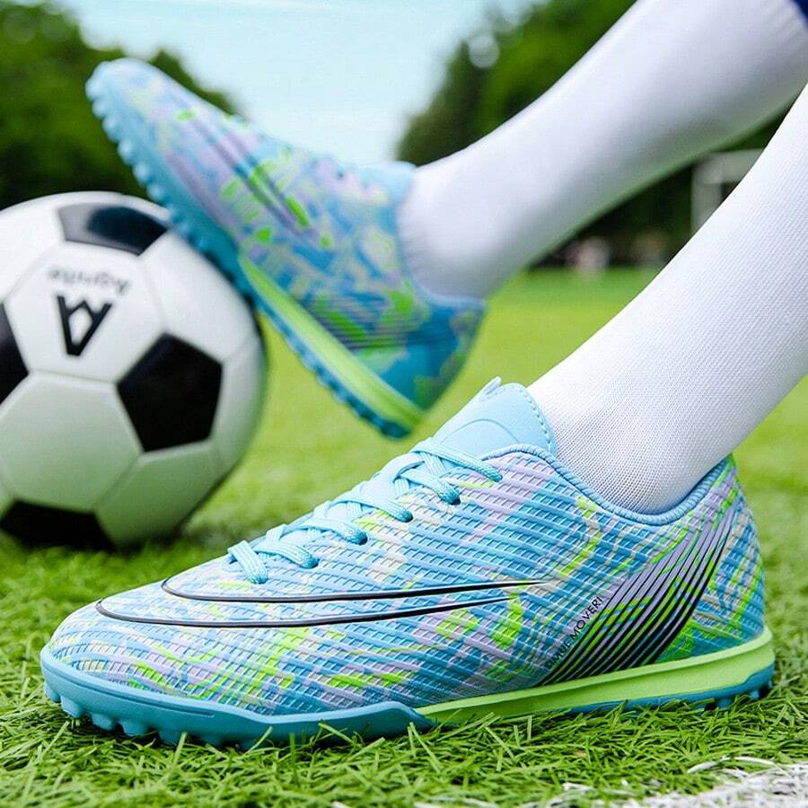 Ghete de fotbal pentru adolescenți, pantofi de fotbal noi, ușori, antiderapanți, cu crampoane lungi, pantofi de antrenament de fotbal la modă, pentru băieți și fete