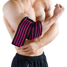 1/2 pièces Manchon de compression élastique réglable pour le coude, convient pour la course, le levage de poids, l'entraînement en squat - Multicolore - Voir 5
