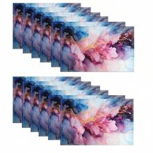 1/4/6/8/12 件亚麻餐桌垫，可水洗印花餐垫，表面保护垫，室内外餐桌垫，适用于节日派对、厨房餐桌装饰 - 彩色 - 查看 25