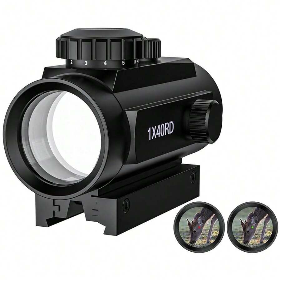 RD1X40 Red Dot Monocular Telescope Cross Point Objective Lens Slingshot Accessories - Black - View 1