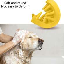 1pc Summer Pet Bathing Brush, Silicone And Rubber Care Tool For Dogs And Cats, Smooth Pet Hair During Bathing