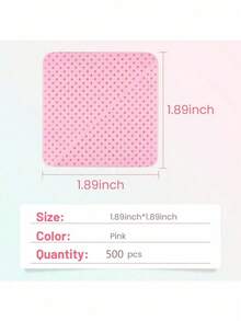 1000/400/200pcs Lint-Free Nail Cleaning Wipes, Nail Polish Remover Pads, Eyelash Extension Cleaning Wipes, Soft Non-Woven Acetone Remover Pads, For Nail Preparation And Gel Polish Removal - Pink - View 6